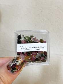 1 盒天然透明水晶石不对称碎片，美甲装饰品，ins 风格 3D 装饰美甲用品指甲饰品美甲宝石 - 彩色 - 查看 8