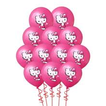 Sanrio 12 Stücke 12 Zoll Sanrio Hello Kitty Geburtstags-Party Latex Luftballons, Geburtstags-Party Deko Luftballons, Hello Kitty Latex Luftballons, Hello Kitty Luftballons, Hello Kitty Themen Party Deko