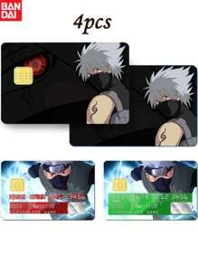 bandai 4pcs Bandai One Piece , Anime Themed Credit Card Stickers, Decorative Stickers, Personal Bank Card Privacy Protection Cover Protective Stickers - Suitable For Credit Cards, Bank Cards, And Bus Cards - Scratch Resistant, Cool Decorations, Removable Self-Adhesive Decorative Card Stickers, Party Gifts&Birthday Surprise Gifts, Ideal Christmas, Halloween, Thanksgiving, And Mother's Day Gifts.,School Supplies,Back To School