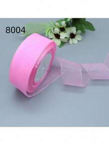 50y 透明装饰雪纱丝带，3.8 厘米宽缎带，DIY 礼品包装，发饰和工艺丝带，圣诞节情人节