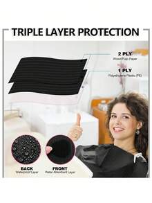 Disposable Pink Black Nail Art Table Mat 3 Lays Waterproof Foldable Clean Pads Tablecloth Cleaning Manicure Napkins,Multifunction Beauty Tattoo Dental Drapes Waterproof Tablecloth Manicure Tool - Black - View 7