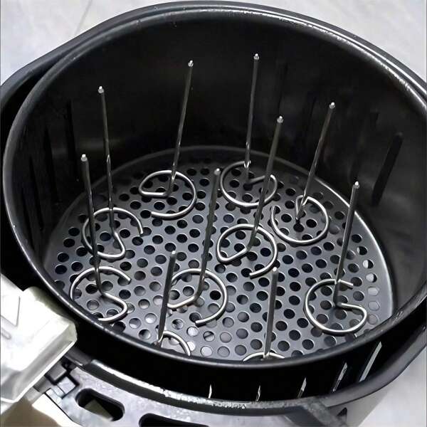 Conjunto de 20 piezas/10 piezas/5 piezas de pinchos verticales de acero inoxidable para barbacoa, pinchos universales mini de acero inoxidable para barbacoa reutilizables para pollo, carne y verduras, se pueden usar en freidora de aire, rejilla del horno, perfectos para el hogar, al aire libre, fiestas, Navidad y otros eventos, fiestas de cumpleaños, utensilios de barbacoa, cocina al aire libre, camping, picnics y barbacoas. Accesorios para barbacoa.