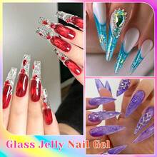 FOUR LILY 10ml Glass Jelly Gel Polish Long Lasting Colorful Spring Summer Ice Transparent Soak Off Varnish Nail Design Nails - Multicolor - View 5