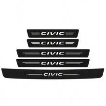 Car Door Sill Protector Trunk Bumper Scratch-Proof Stickers For Civic Logo 2023 Carbon Fiber Door Pedal Threshold Strips - CIVIC - View 7