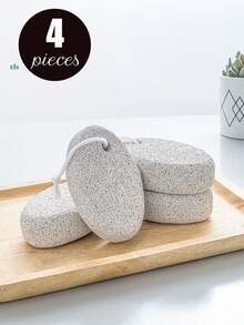 6 片/4 片/1 片天然火山石浮石足部按摩工具，用于去除死皮、足部修复石足部美容工具。