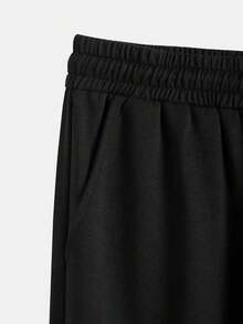 Men Hoodie Co-Ords - Black - View 5