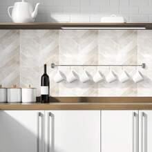 4/12pcs 11.4"X9" 3D Soft Gel Peel And Stick Backsplash Tiles For Bathroom Vanity, Flexible, Waterproof, Trimmable, Kitchen & Bathroom Stick-On Wall Decor, Ins Style - Multicolor - View 4