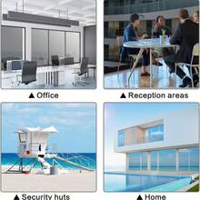 单向窗户隐私膜 遮阳窗膜 家用热控镜面着色膜 静电贴膜 17.5 X 78.7 英寸，银色 - 彩色 - 查看 5