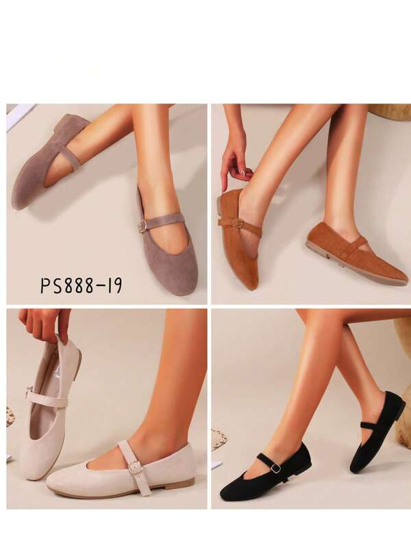 Baleriny z zamszu z możliwością regulacji panny młodej z boucle