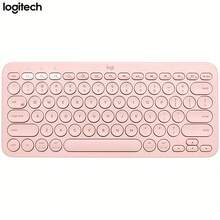 Logitech K380 Wireless Bluetooth Keyboard – Ultra-Slim & Quiet, Portable Design, Multi-Device Pairing, Works With IPad, Laptop, Phone & Tablet - Pink - View 1