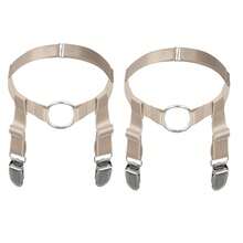 2 件/1 对腿部吊袜带性感女式大腿吊袜带夹 2 件腿环吊袜带五角星束身全笼可调节尺寸朋克哥特式大腿长袜吊袜带俱乐部派对舞蹈节狂欢腰带