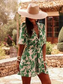 Mono de manga corta para mujer, moda de verano - Multicolor - Ver 4