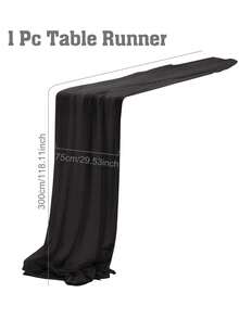 1 件黑色美丽纱布桌旗桌布、婚礼派对房间桌面装饰用品黑色桌布、生日结婚周年家庭节日派对房间桌面 DIY 装饰、婚礼纱布、家居装饰、婴儿淋浴装饰、椅背装饰纱、黑色纱布、墨西哥派对装饰、万圣节装饰、万圣节背景装饰、万圣节桌面装饰、万圣节装饰面纱、万圣节礼物