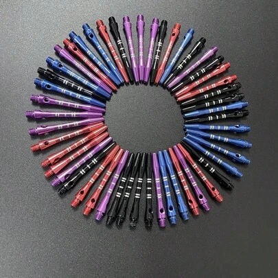 Easytoday 12pcs/Set 4 Colors Metal Darts With 4.1cm/1.61inch Aluminum Shaft, Engraved Metal Darts For Entertainment Accessories