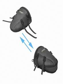 Motorcycle Large Capacity Waterproof PU Rear Seat Bag, Multi-Functional Rider Tail Bag, Motorcycle Luggage, Shoulder Bag, Handbag, High-Quality Motorcycle Storage Organizer - Black - View 6