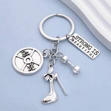 Fashion Women's Accessories, High Heels, Dumbbell Keychains, Gym Sports Keychains Car Accessories Bag Charm Backpack For School