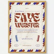 1 件 Webster 热门歌手 Faye Webster 海报艺术墙家居客厅卧室酒吧美学装饰可选框架 - 彩色 - 查看 14