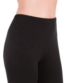 Ultra Soft High Rise Waist Full Length Basic Leggings  Plain - màu đen - Xem 4