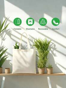 20/6/8pcs Black And White Combination Set Sublimation Tote Bags Blank Canvas Tote Bags For Decoration And DIY Handmade Grocery Bags, Simple And Elegant, Travel Simple Storage Bag - Multicolor - View 8