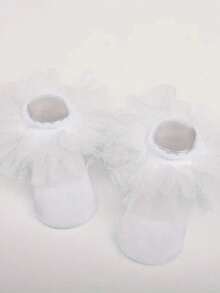 1 Pair/8 Pairs Cotton Girls Middle & Small Kid Sparkly Lace Ruffle Princess Style Dance Socks - Multicolor - View 14