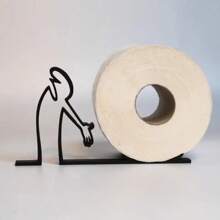 1 Minimalist And Practical Roll Paper Holders -3D Printing Decoration, Used To Hold A Roll Of Toilet Paper. Elegant Toilet Paper Holder, Home Decoration, Integrates Humor And Style Into Your Bathroom Space, Perfect For Use As A Spare Roll Paper Holder In The Bathroom Or Guest Room Bathroom, Unique Gift Giving