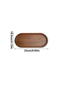 1pc Creative Scandinavian Minimalist Paulownia Wood Tray, Desktop Aromatherapy Candle Stand, Wooden Plate Entryway Key Holder Jewelry Earrings Necklace Organizer For Women Storage Organizer Travel Holiday Essential Fall Decor Autumn Halloween