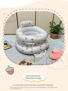 1pc Cartoon Bear Inflatable Sofa, Baby Sitting Training Chair, Children Learning Seat