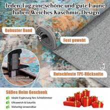 Tappeto lavabile per soggiorno, tappeto moderno a pelo corto, grande, tappeti astratti per camera da letto, lavabile, design antiscivolo per sala da pranzo, ufficio, arredamento per aree, colorato, tappeti decorativi pasquali per camera da letto e corridoio.