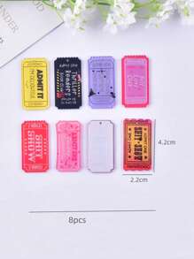 8pcs Mix Style Word Letter Acrylic Charms For Women DIY Jewelry Making