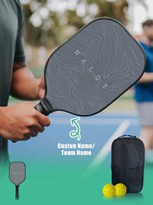 Racket Custom Name Or Team Name White Letters Stripes Passion 16mm Kimchi Ball Paddle Fiberglass Surface High Grit And Rotating One-Piece Infinity Sports Racket Gift - Multicolor - View 2