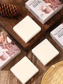 1 pieza Jabón artesanal de arroz tailandés, 65g blanqueador, hidratante, barra limpiadora nutritiva para la piel, gel de baño vegetal de control del aceite - Blanco - Ver 2