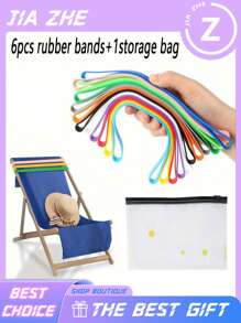 1/3/6pcs Thick Silicone Towel Bands For Beach Chair, Windproof And Stretchable Beach Towel Clips(Can Be Extended To 90 Cm),Strong Fixing Ability, Preventing Beach Towels And Bath Towels From Being Blown Away By Strong Winds, A Must-Have Item For Sunny Beaches, Easy To Clean, Colorful, Adjustable, And Reusable - Secure Fit For Pool, Cruise, Camping, Picnic, Travel, Gym, Yoga, And Outdoor Activities Summer Travel, Vacation Holiday