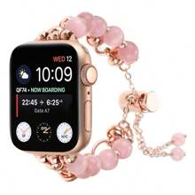 Pulsera de reloj con cuentas de colores múltiples compatible con