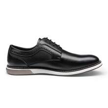 Men's Plain Toe Oxford Shoes Business Formal Derby Dress Sneakers Crossflex GentEdge - 黑色 - 查看 9
