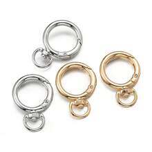 5Pcs Round Shape Rotation Alloy Lobster Spring Clasps Openable Key Ring Hook Connector Dog Chain Buckles DIY Jewelry Making Supplies - Spring Buckle - View 1