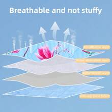 1 件老年人轮椅座垫 - 可机洗、防滑、易清洁、可重复使用护理垫、防漏透气、适合老年人、残疾人和行动不便人士，非常适合夏季使用 - 彩色 - 查看 7