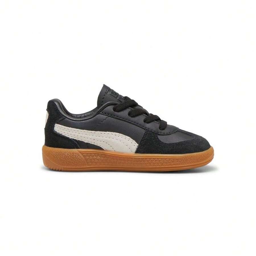 Puma Palermo 青年皮革运动鞋 397277 - 黑色 - 查看 1