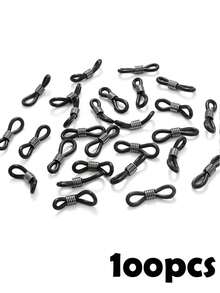 100pcs/Pack Silicone Candy Color Eyewear Strap, Glasses String, DIY Eyeglasses Accessory, Beaded Lanyard