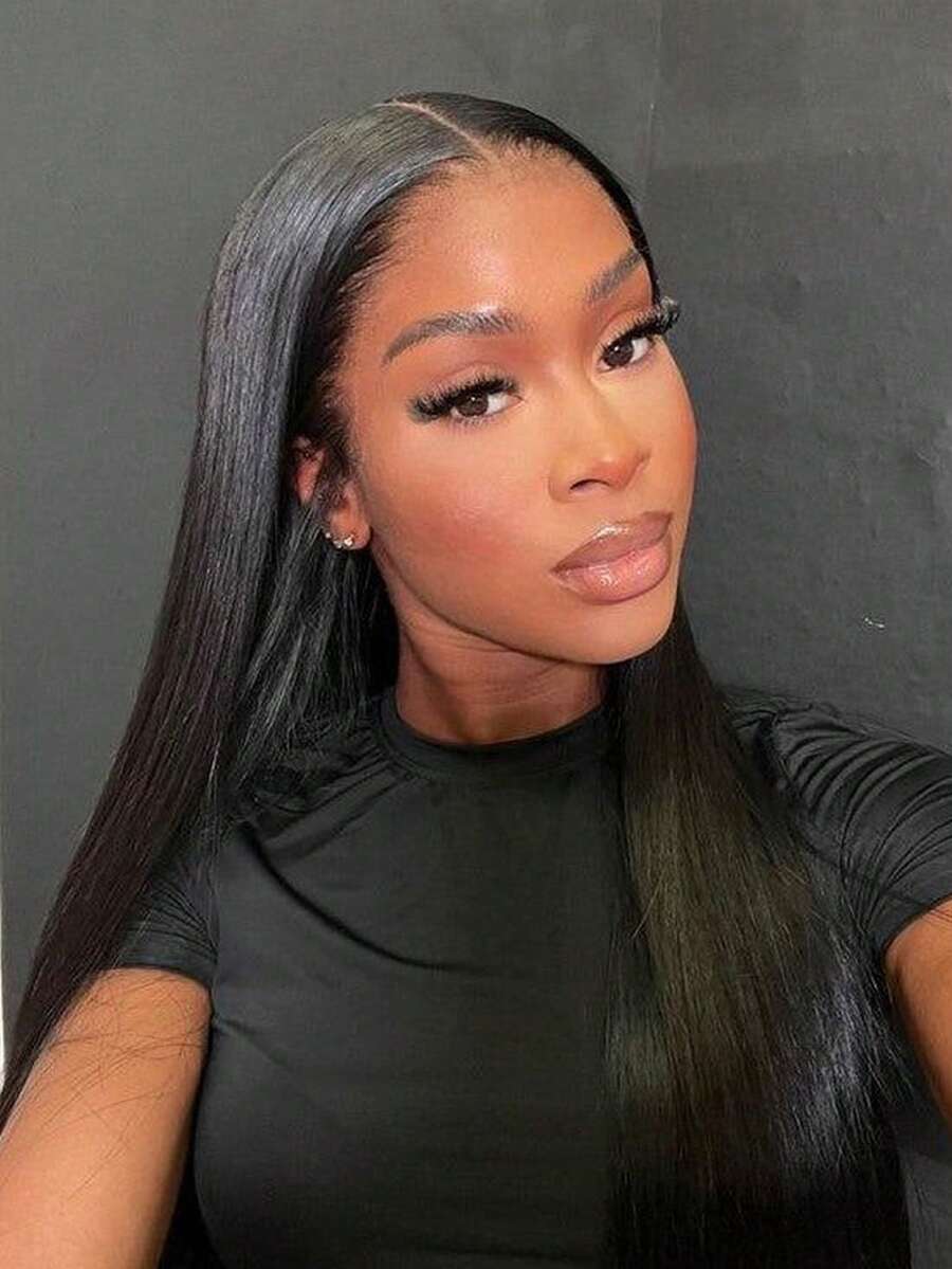 40 Inch Wear And Go Glueless Wigs Human Hair Pre Plucked Pre Cut With Baby Hair 200 Density 5x5 HD Lace Closure Wigs 12A Straight Wigs Ready To Wear Wig For Beginners - Natural Black - 查看 1