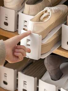 Adjustable 2-Tier Shoe Rack, Shoe Organizer Space-Saving Shoe Shelf For Home Use - Multicolor - View 6