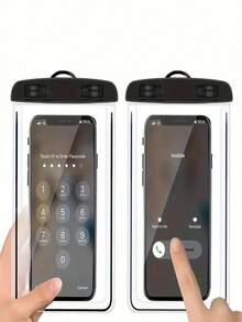 1个超大防水袋 - 让您的手机在水下保持干燥和保护！非常适合水下活动、海滩、游泳、冲浪和漂流。可用作旅行收纳袋、化妆包、化妆包、度假收纳包、大容量化妆品收纳盒、化妆盒，可容纳口红、刷子、护肤品、手机、硬币、小物件，适合居家、送礼、度假和节日万圣节圣诞节等多功能用途，波西米亚风情