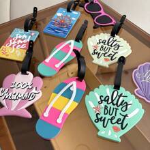 1pc Summer Hawaii Ocean Themed Luggage Tag, Travel Gift For Suitcase, Handbag, Backpack, Flight Luggage ID Tag Vacation Travel Accessories Travel EssentialsSuitcase Tag Pendant Holiday Vacation For Travel For Honeymoon For College For School Bag For Flying For Cruise For Bags For Luggage Portable Back To School Women Mini Travel Products
