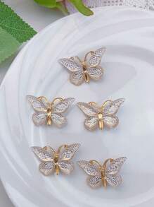 10 piezas de pasadores de pelo con mariposas 3D para niños, accesorios de pelo lindos de color degradado para niñas