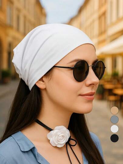 قطعة واحدة شريط رأس للنساء بلون سادة مرن مانع للانزلاق ماص للعرق واسع، مناسب للرياضة وتسريحات الشعر والارتداء اليومي، وشاح رأس للنساء، إكسسوارات شعر