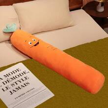 1pc Cute Cartoon Long Bar Pillow Bedroom Bed Sleeping Cylindrical Carrot, Cactus, Dinosaur, Strawberry Cushion Pillow Home Decoration Pillow Pendant Decoration - Multicolor - View 8