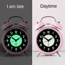Đồng hồ báo thức bằng kim loại dành cho học sinh có chuông lớn để đánh thức những người ngủ say, thích hợp cho phòng khách, đầu giường và phòng ngủ, trang trí phòng quản lý thời gian, đồng hồ kỹ thuật số, trang trí phòng ngủ, trang trí ký túc xá, trang trí trường học, bất ngờ khi đến trường - Nhiều màu - Xem 5