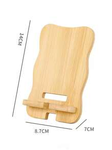Soporte multifuncional personalizado de madera para teléfono/tableta, diseño sencillo, nombre personalizado, ideal como soporte para ver series y películas