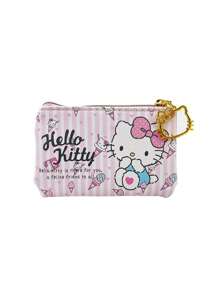 Sanrio 1Pc Hello Kittys Coin Purse Cute Cartoon With KT Cat Character Zipper Design Storage Bag Gift(Some Parts May Be Random)