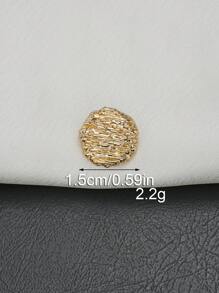 10 Stücke/Packung Runde Metallknöpfe mit geprägtem horizontalem Streifenmuster, geeignet für Mäntel, Pullover, Jacken, Kleider, Hemden, handgefertigte Verzierungen, Stoff-Nähzubehör für DIY