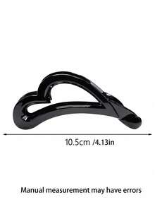 2 件亮面香蕉形马尾发夹，女士发饰，香蕉夹爪夹发夹发夹，学校用品